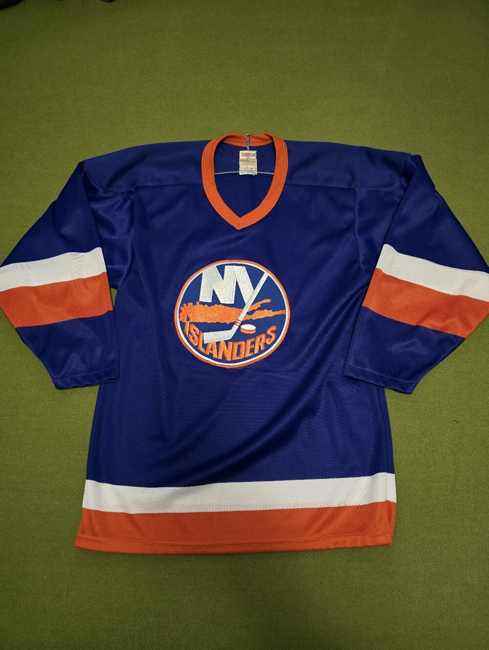 New York Islanders Vintage Style Hockey Jersey - Blue & Orange